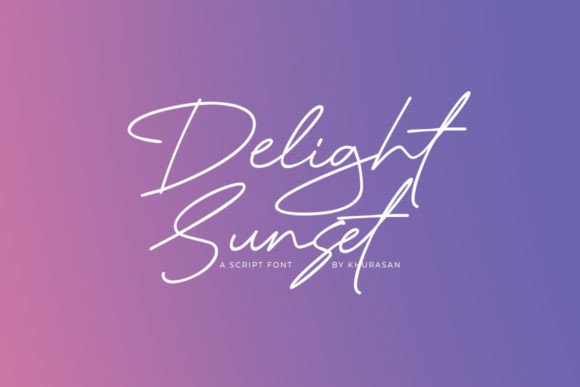 Delight Sunset Font for Professional Branding