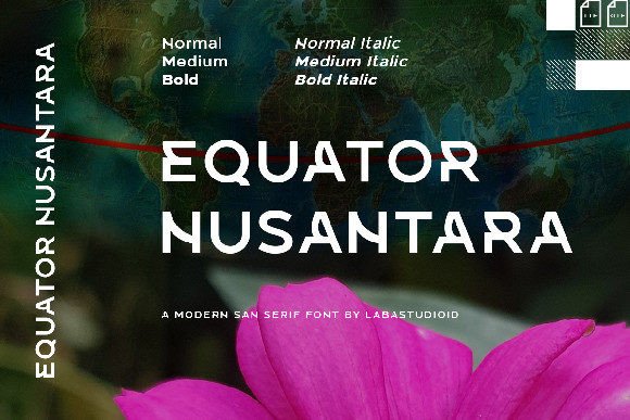 Equator Nusantara: A Modern Sans Serif Font for Bold Campaigns