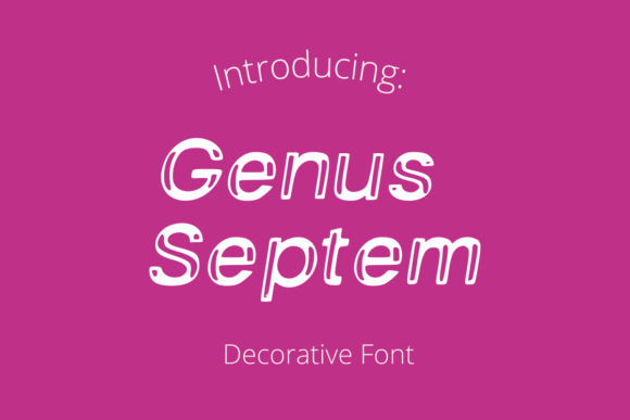 Genus Septem: A Modern Typeface for Bold Campaigns