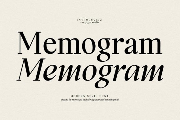 Memogram: A Serif Font for Modern Editorial Design