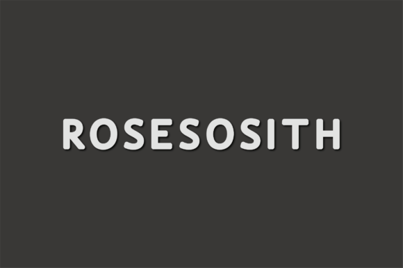Rosesosith: A Modern Sans Serif Font for Creative Branding