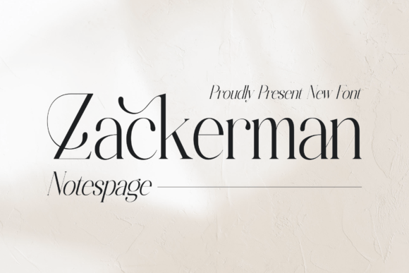 Zackerman: A Stylish Serif Font for Handmade Creations